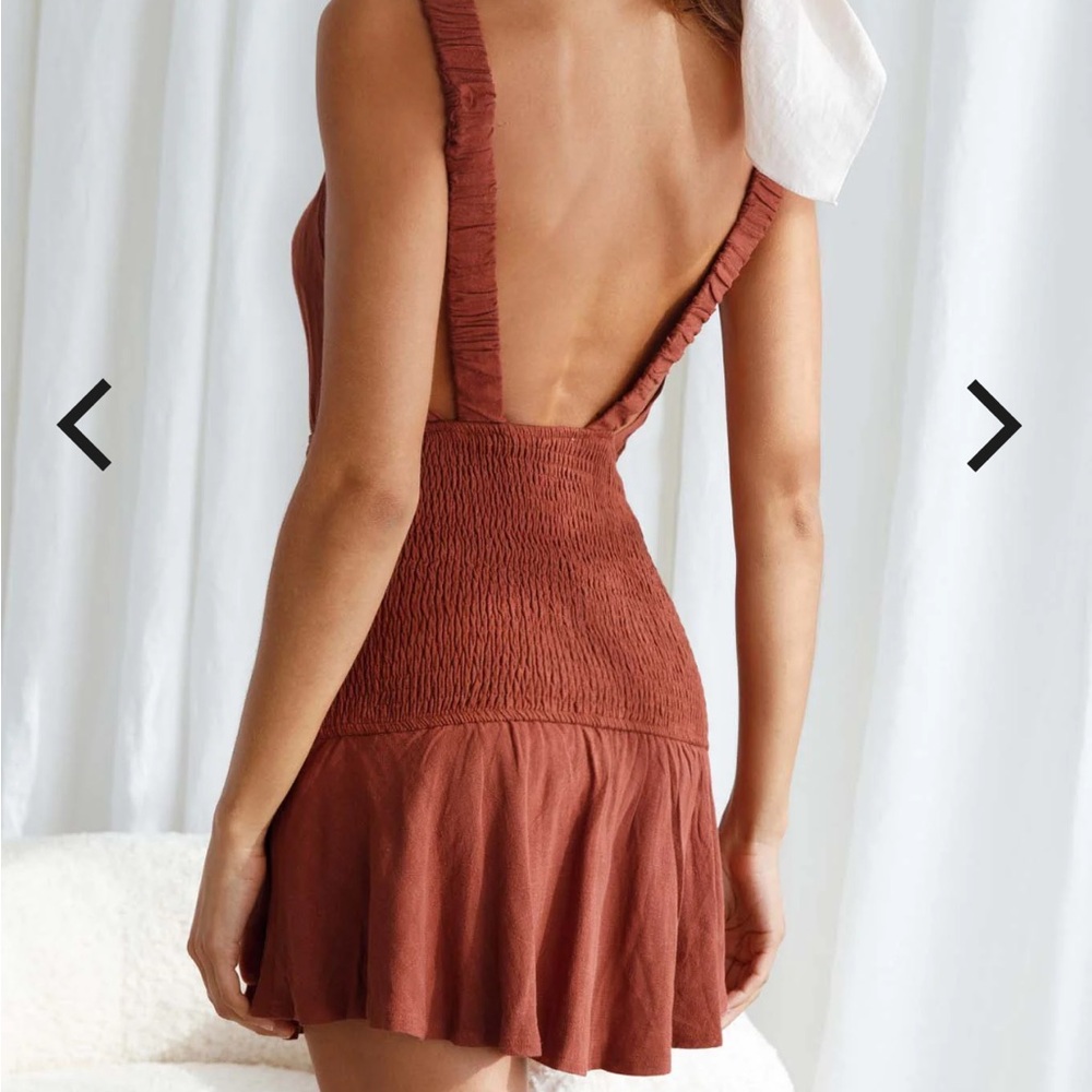 Selfie Leslie, Cinnamon Mini Dress with Elasticated Straps, Size Large, NWT